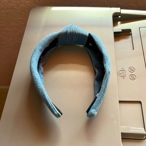 Lele Sadoughi Light Denim Knotted Headband